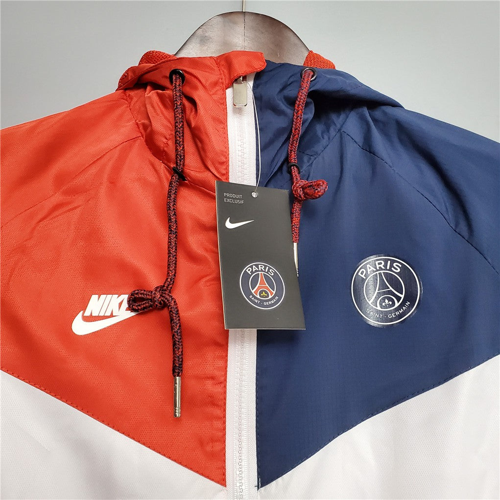 PSG Cortavientos Blanco, Azul y Rojo