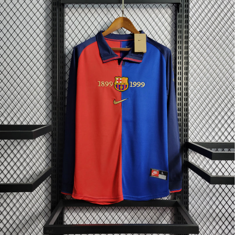 Camiseta FC Barcelona Conmemorativa Manga Larga Retro 100 Años