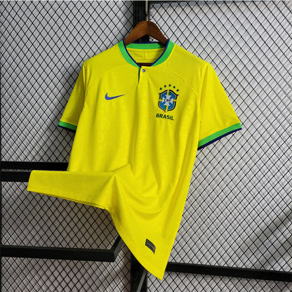 Camiseta Brasil Local Qatar 2022 Versión Fan