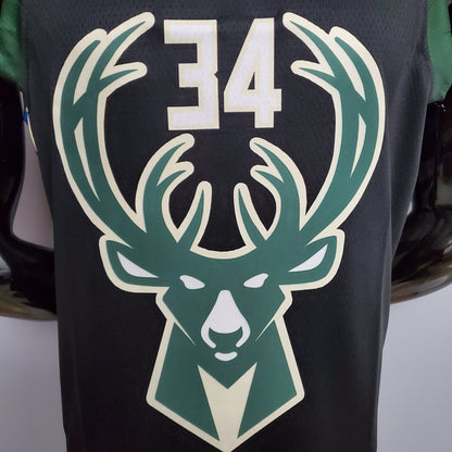 Camiseta Milwaukee Bucks Camiseta Negra NBA