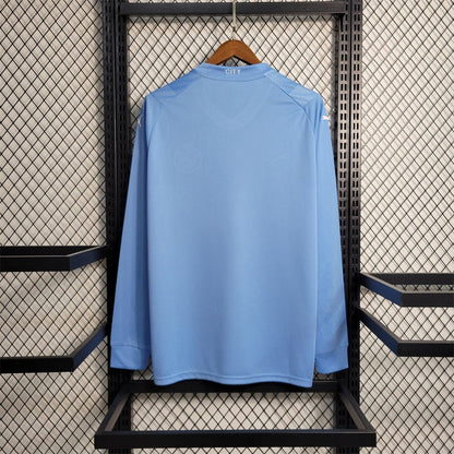 Camiseta Manchester City Local Manga Larga 2023/24 Versión Fan