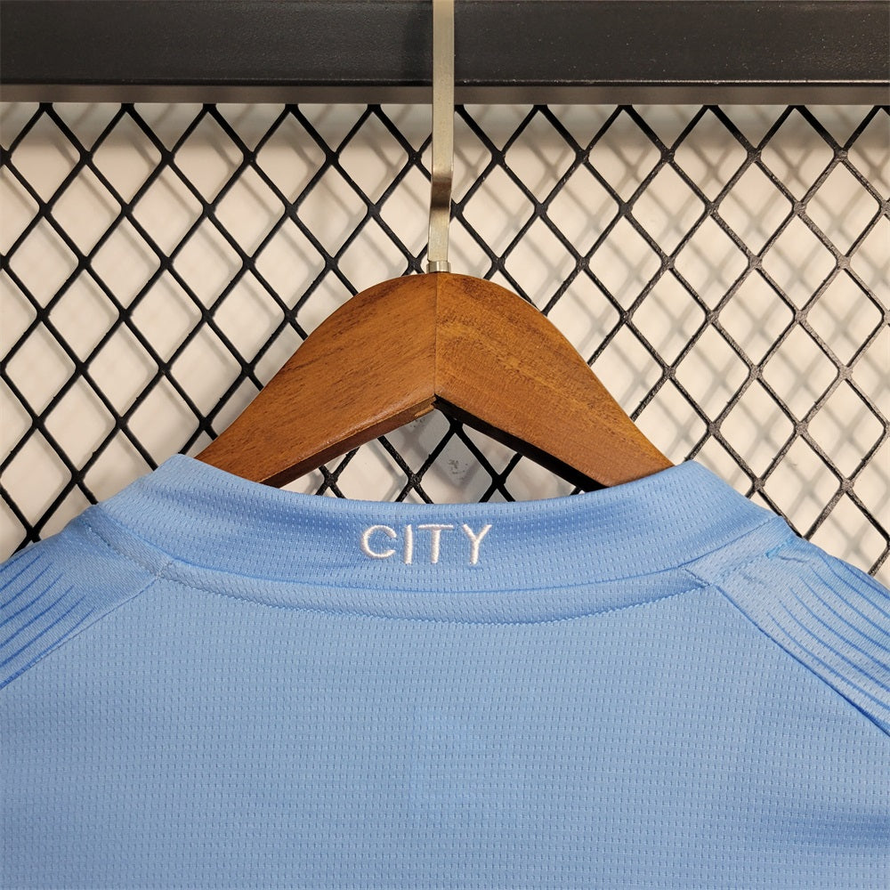 Camiseta Manchester City Local Manga Larga 2023/24 Versión Fan