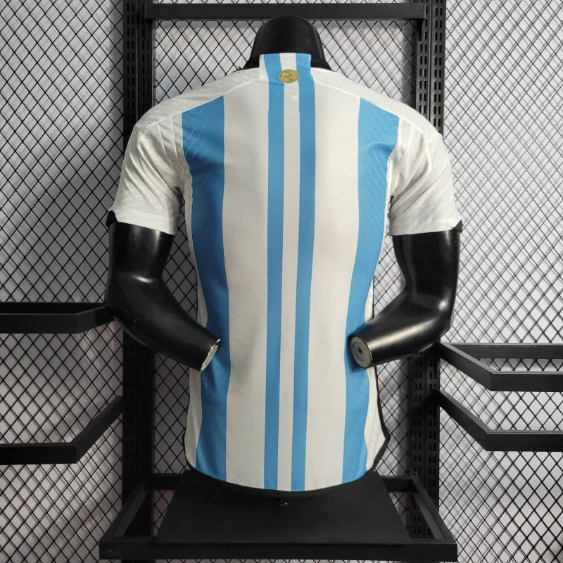 Camiseta Argentina Local "3 Estrellas" 2022 Versión Jugador
