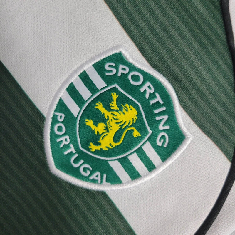 Sporting Lisboa Local Retro Manga Larga 2001/03 Versión Fan