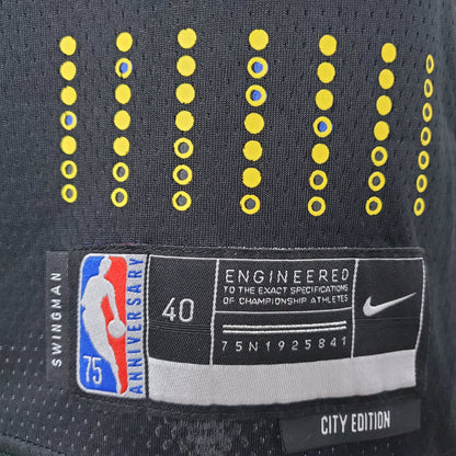 Camiseta Golden State Warriors Clásica Negra NBA 75 Aniversario