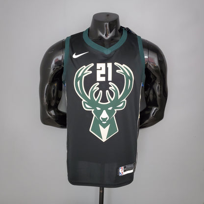 Camiseta Milwaukee Bucks Camiseta Negra NBA