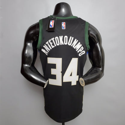 Camiseta Milwaukee Bucks Camiseta Negra NBA