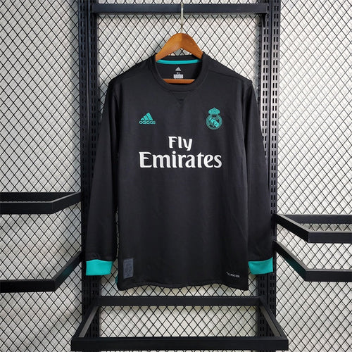 Camiseta Real Madrid Visita Manga Larga Retro 2017/18