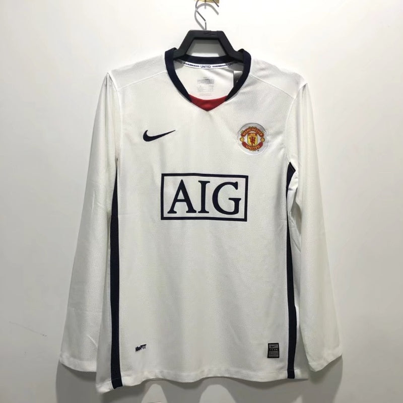 Camiseta Manchester United Retro Visita Manga Larga 2008/09